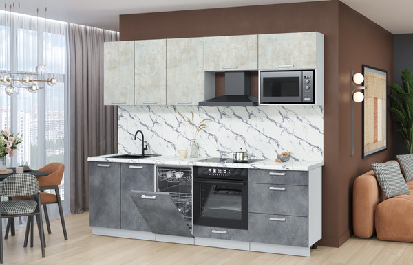 Кухонный гарнитур Интерлиния Мила Лайт 2.45-ПМ4 