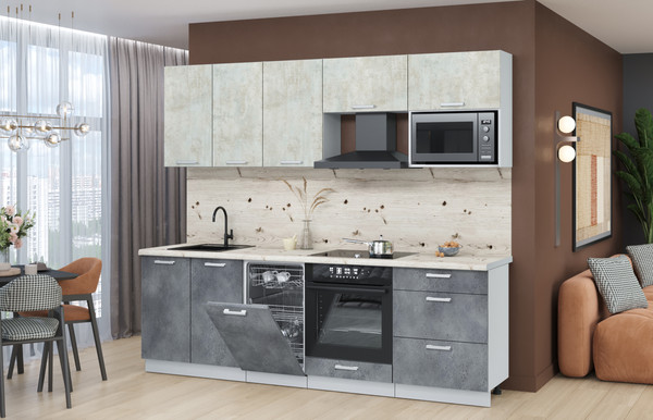 Кухонный гарнитур Интерлиния Мила Лайт 2.45-ПМ4