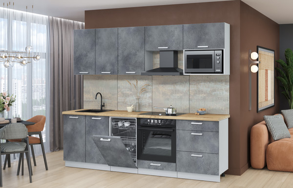 Кухонный гарнитур Интерлиния Мила Лайт 2.45-ПМ4 