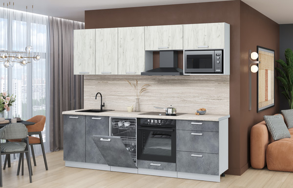 Кухонный гарнитур Интерлиния Мила Лайт 2.45-ПМ4 