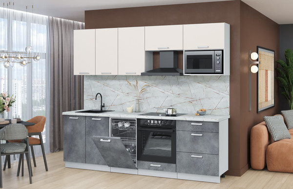 Кухонный гарнитур Интерлиния Мила Лайт 2.45-ПМ4 