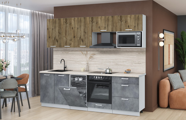 Кухонный гарнитур Интерлиния Мила Лайт 2.45-ПМ4 