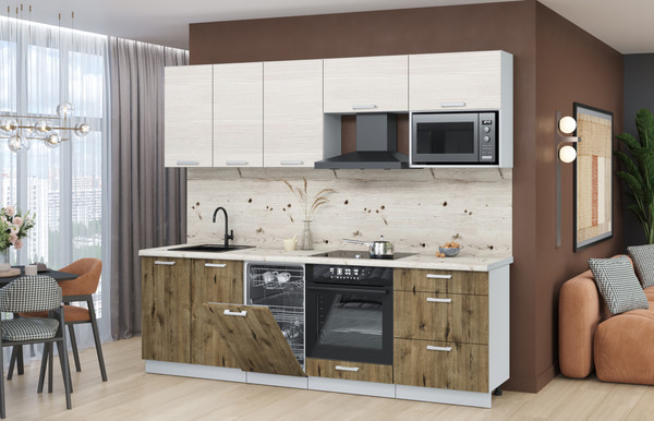 Кухонный гарнитур Интерлиния Мила Лайт 2.45-ПМ4 