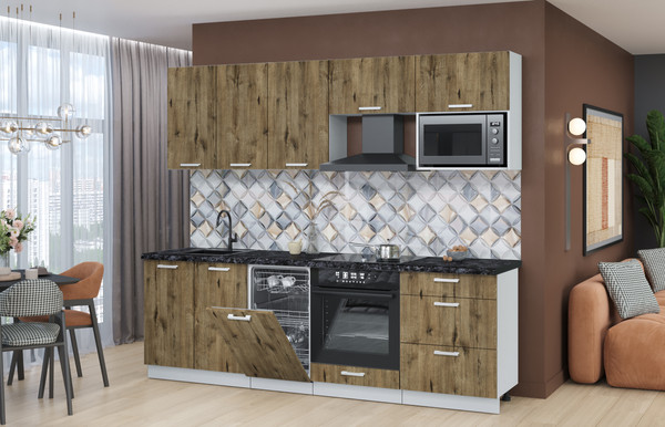 Кухонный гарнитур Интерлиния Мила Лайт 2.45-ПМ4 