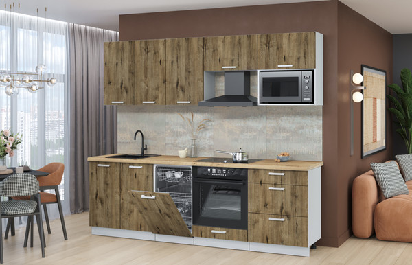 Кухонный гарнитур Интерлиния Мила Лайт 2.45-ПМ4 