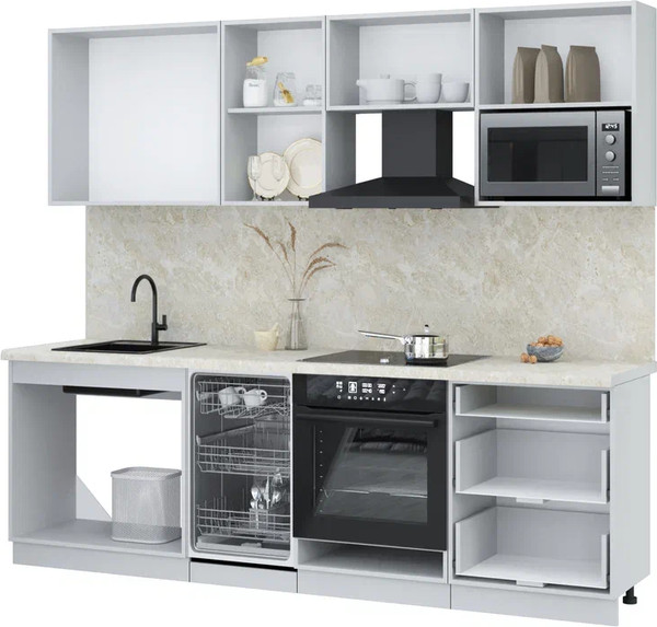 Кухонный гарнитур Интерлиния Мила Лайт 2.45-ПМ4 