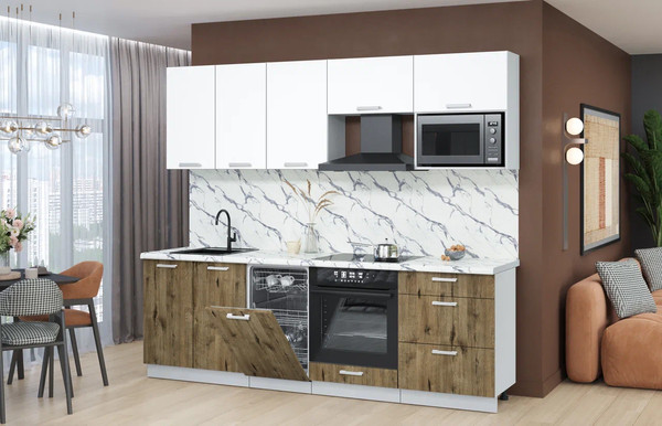 Кухонный гарнитур Интерлиния Мила Лайт 2.45-ПМ4 