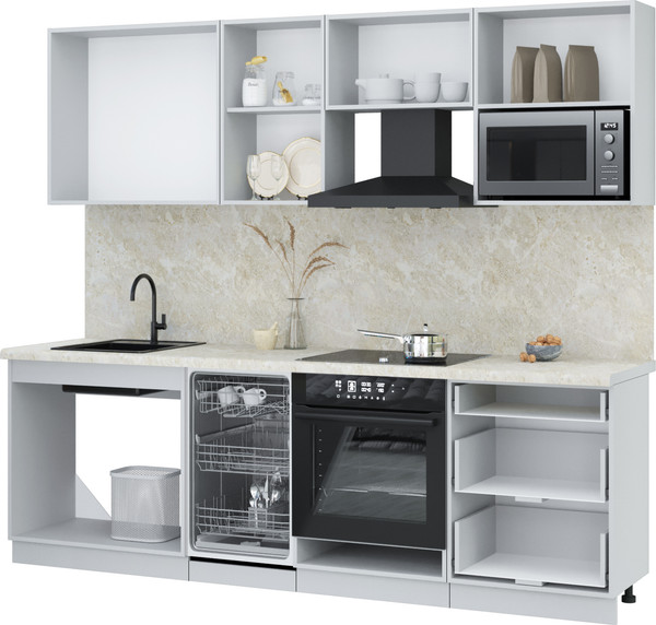 Кухонный гарнитур Интерлиния Мила Лайт 2.45-ПМ4 