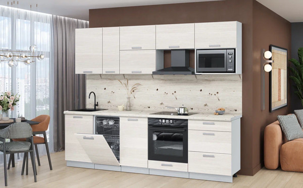 Кухонный гарнитур Интерлиния Мила Лайт 2.6-ПМ4 