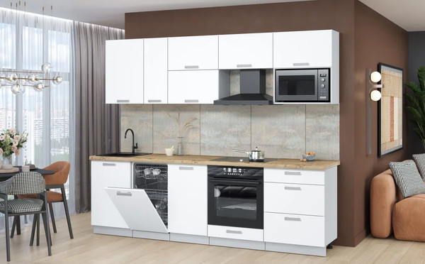 Кухонный гарнитур Интерлиния Мила Лайт 2.6-ПМ4 