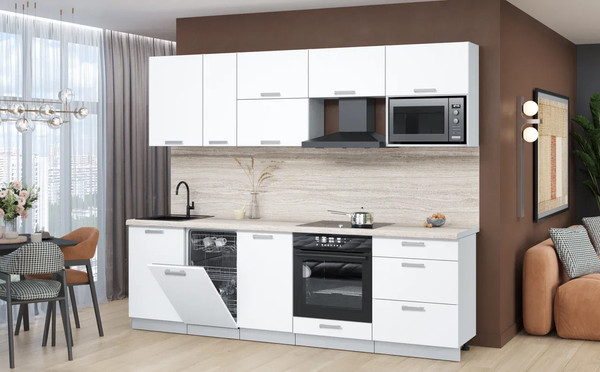 Кухонный гарнитур Интерлиния Мила Лайт 2.6-ПМ4 