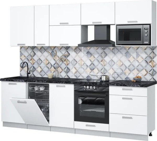 Кухонный гарнитур Интерлиния Мила Лайт 2.6-ПМ4 - фото