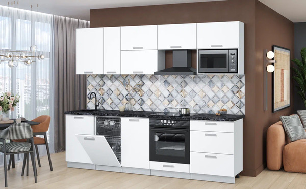 Кухонный гарнитур Интерлиния Мила Лайт 2.6-ПМ4