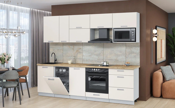 Кухонный гарнитур Интерлиния Мила Лайт 2.6-ПМ4 