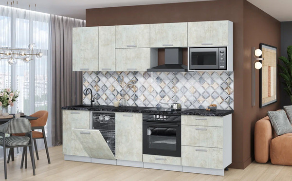 Кухонный гарнитур Интерлиния Мила Лайт 2.6-ПМ4 