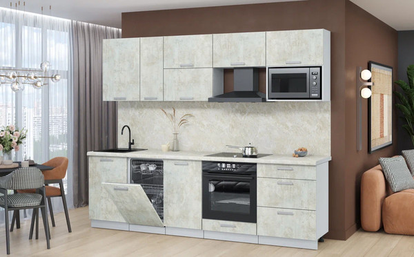 Кухонный гарнитур Интерлиния Мила Лайт 2.6-ПМ4