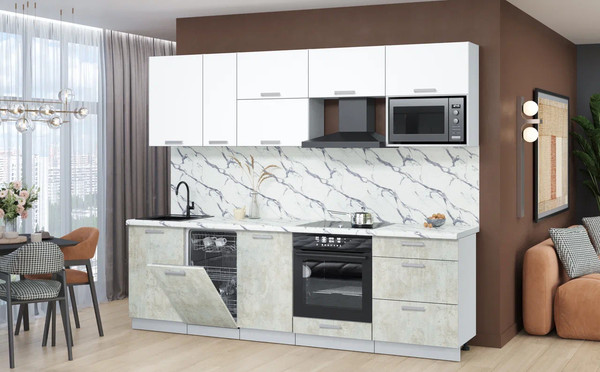 Кухонный гарнитур Интерлиния Мила Лайт 2.6-ПМ4 