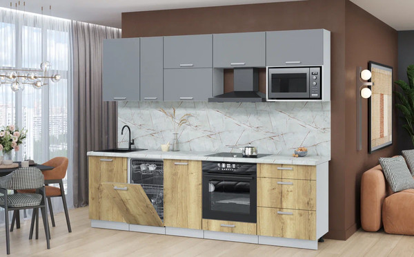 Кухонный гарнитур Интерлиния Мила Лайт 2.6-ПМ4 