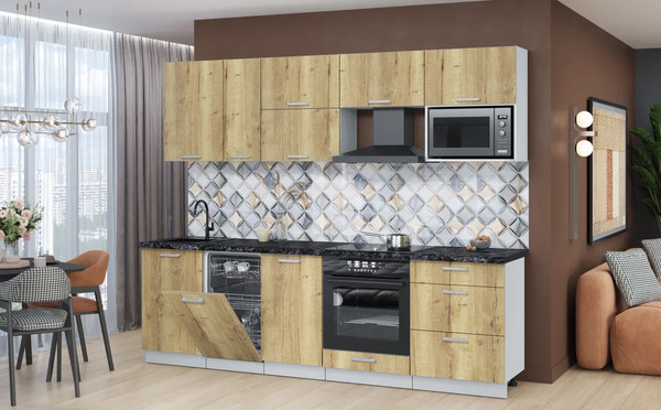 Кухонный гарнитур Интерлиния Мила Лайт 2.6-ПМ4 