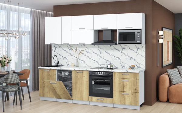 Кухонный гарнитур Интерлиния Мила Лайт 2.6-ПМ4 