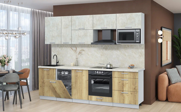 Кухонный гарнитур Интерлиния Мила Лайт 2.6-ПМ4 