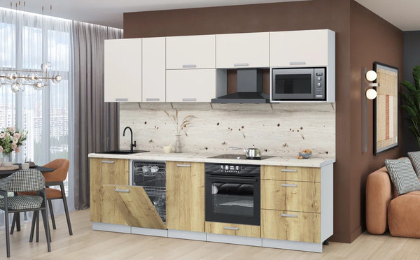 Кухонный гарнитур Интерлиния Мила Лайт 2.6-ПМ4 