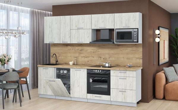 Кухонный гарнитур Интерлиния Мила Лайт 2.6-ПМ4 