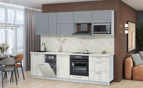 Кухонный гарнитур Интерлиния Мила Лайт 2.6-ПМ4 