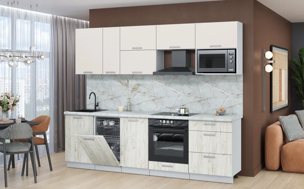 Кухонный гарнитур Интерлиния Мила Лайт 2.6-ПМ4 