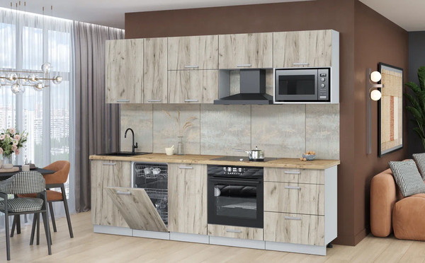 Кухонный гарнитур Интерлиния Мила Лайт 2.6-ПМ4 