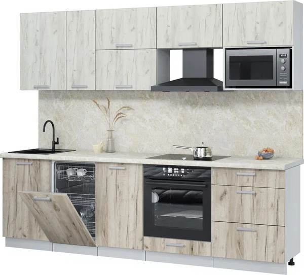 Кухонный гарнитур Интерлиния Мила Лайт 2.6-ПМ4