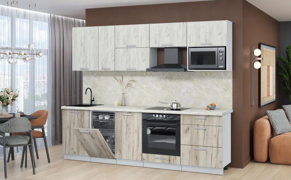 Кухонный гарнитур Интерлиния Мила Лайт 2.6-ПМ4