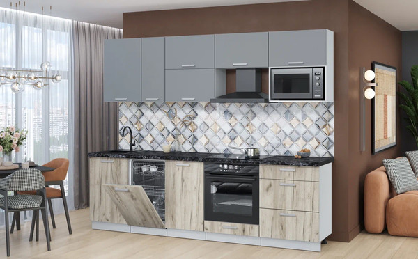 Кухонный гарнитур Интерлиния Мила Лайт 2.6-ПМ4 