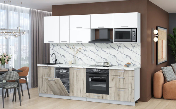 Кухонный гарнитур Интерлиния Мила Лайт 2.6-ПМ4 