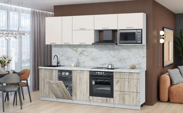 Кухонный гарнитур Интерлиния Мила Лайт 2.6-ПМ4 