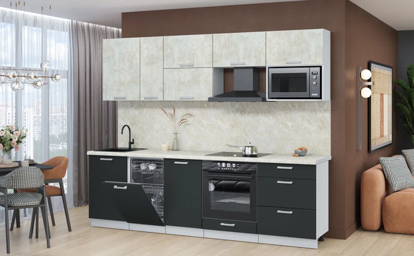 Кухонный гарнитур Интерлиния Мила Лайт 2.6-ПМ4 