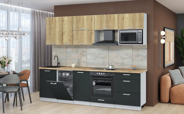 Кухонный гарнитур Интерлиния Мила Лайт 2.6-ПМ4 