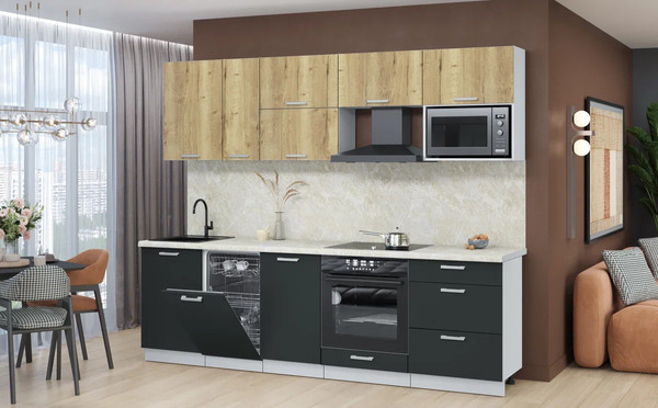 Кухонный гарнитур Интерлиния Мила Лайт 2.6-ПМ4 