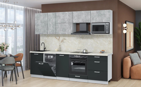 Кухонный гарнитур Интерлиния Мила Лайт 2.6-ПМ4 