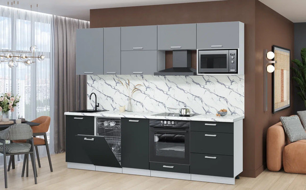 Кухонный гарнитур Интерлиния Мила Лайт 2.6-ПМ4 