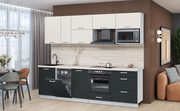 Кухонный гарнитур Интерлиния Мила Лайт 2.6-ПМ4 