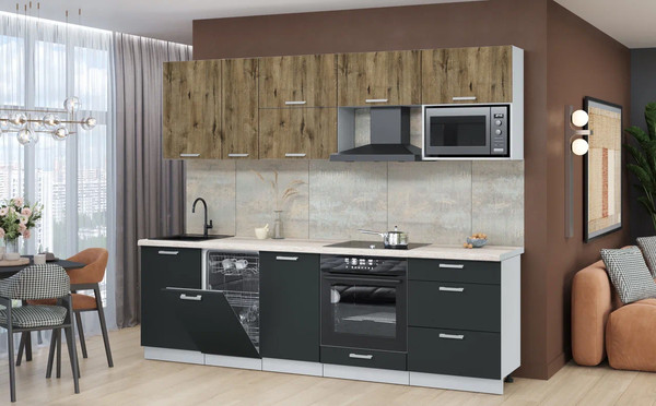 Кухонный гарнитур Интерлиния Мила Лайт 2.6-ПМ4 