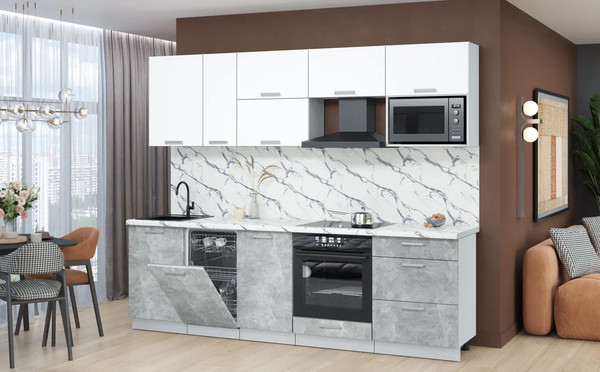 Кухонный гарнитур Интерлиния Мила Лайт 2.6-ПМ4 