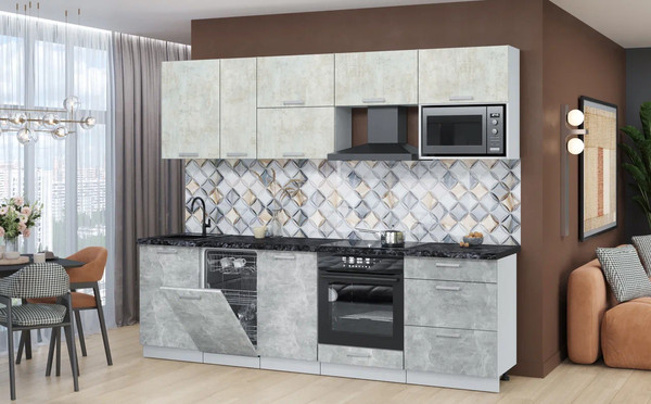 Кухонный гарнитур Интерлиния Мила Лайт 2.6-ПМ4 