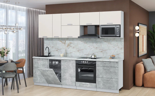 Кухонный гарнитур Интерлиния Мила Лайт 2.6-ПМ4 