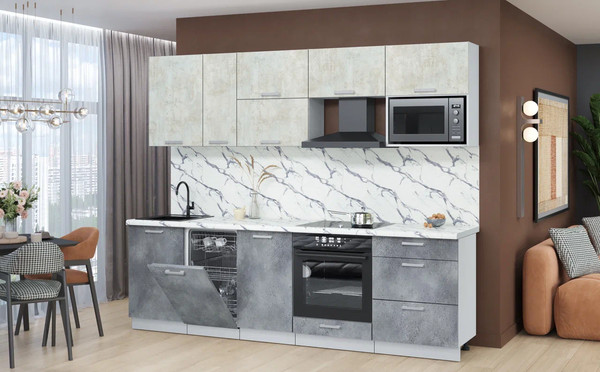 Кухонный гарнитур Интерлиния Мила Лайт 2.6-ПМ4 