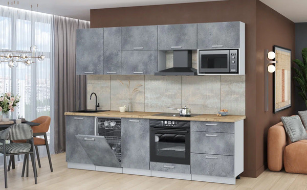 Кухонный гарнитур Интерлиния Мила Лайт 2.6-ПМ4 