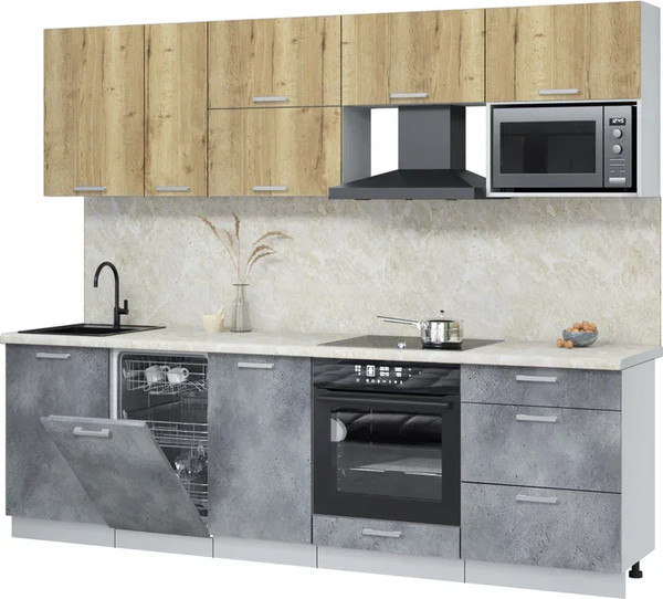 Кухонный гарнитур Интерлиния Мила Лайт 2.6-ПМ4 