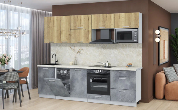 Кухонный гарнитур Интерлиния Мила Лайт 2.6-ПМ4 