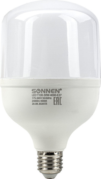 Лампа Sonnen 30(250)Вт Е27 Т100-30W-4000-E27 / 454923 - фото